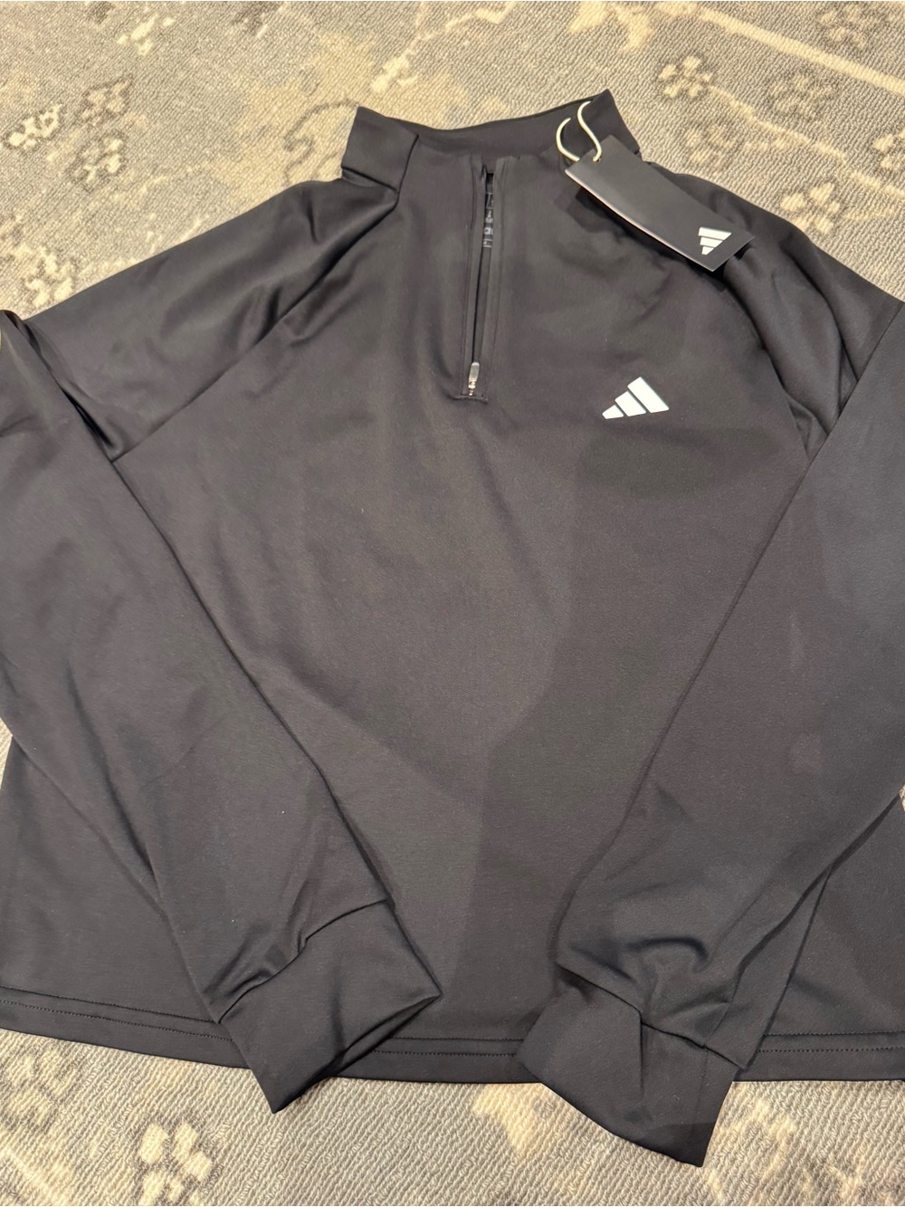 adidas Black Quarter-Zip Performance Pullover